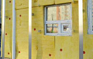 Bild: Fassade dämmende Mineralwolle